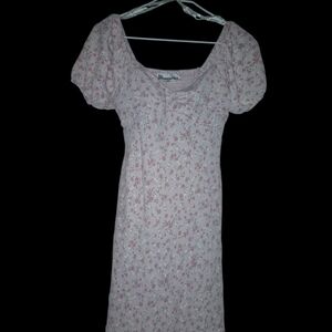 No Boundaries Light Pink Floral Tie-Front Dress